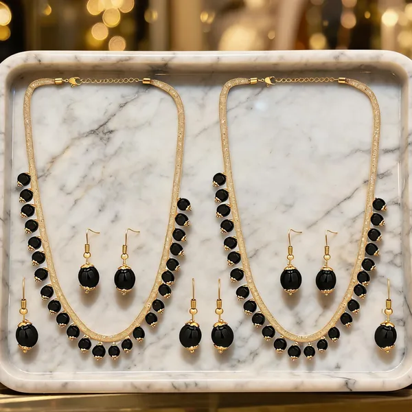 Black_Jewellery_Set_Alloy_For_Women_Pack_Of_2