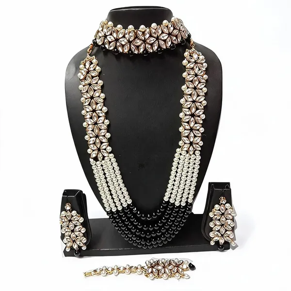 Black_And_Gold_Jewellery_Set_Alloy_For_Women_Pack_Of_1