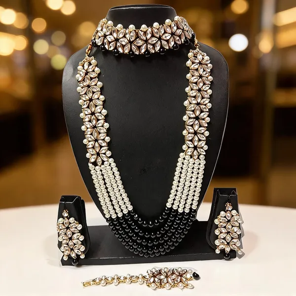 Black_And_Gold_Jewellery_Set_Alloy_For_Women_Pack_Of_1