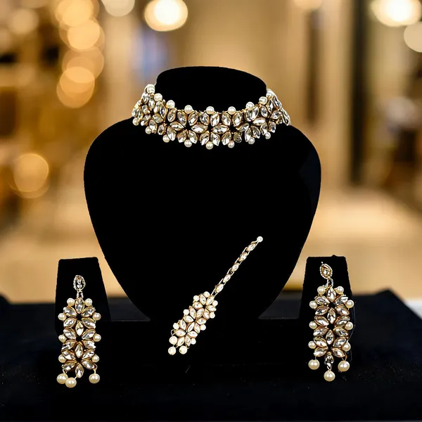 White_Jewellery_Set_Alloy_For_Women_Pack_Of_1