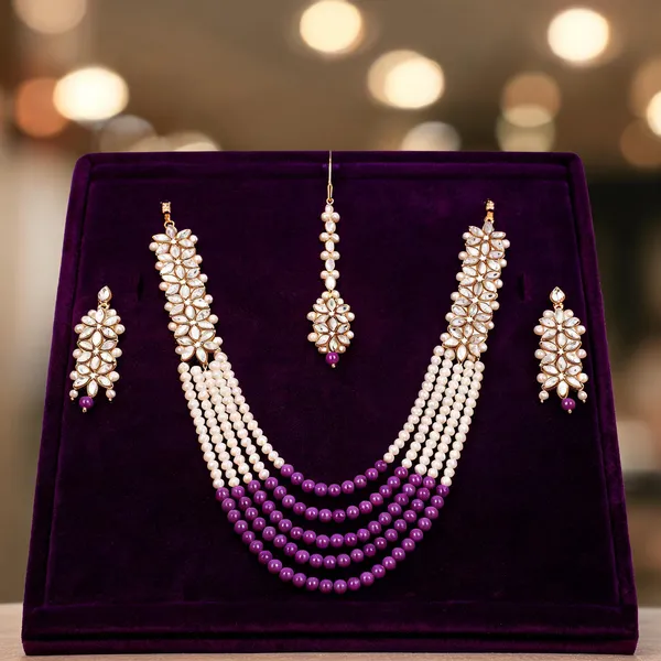 Purple_Jewellery_Set_Alloy_For_Women_Pack_Of_1