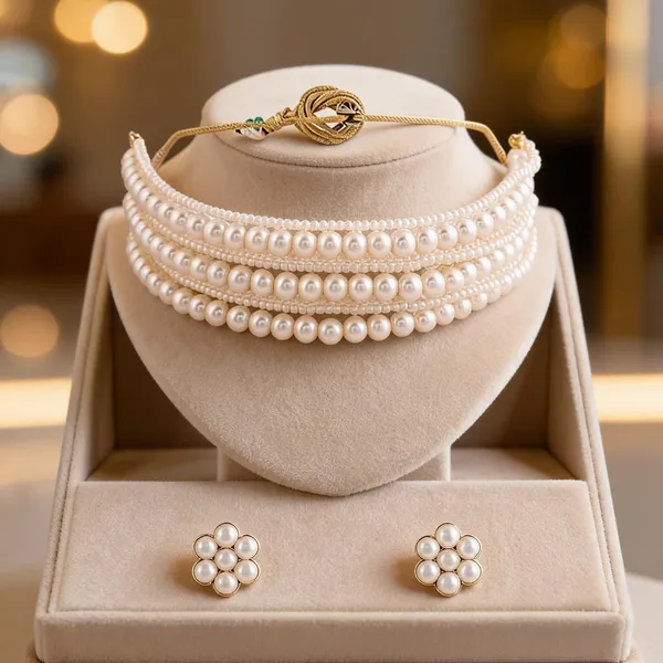 White_Jewellery_Set_Alloy_For_Women_Pack_Of_1