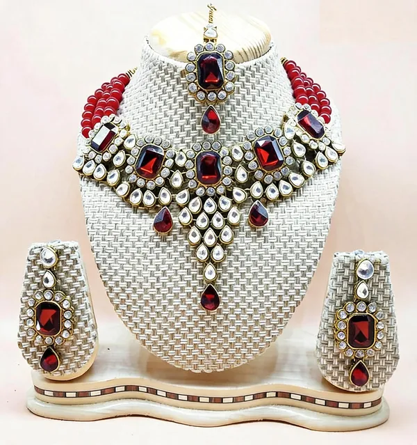 Maroon_Jewellery_Set_Alloy_For_Women_Pack_Of_1