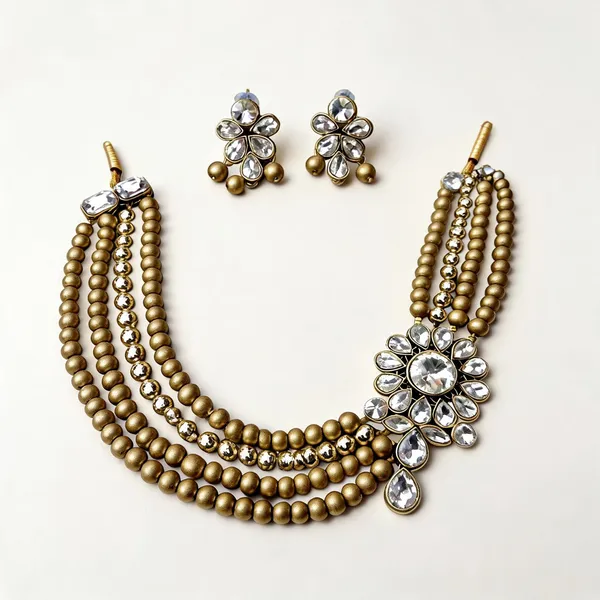 Gold_And_White_Jewellery_Set_Alloy_For_Women_Pack_Of_1