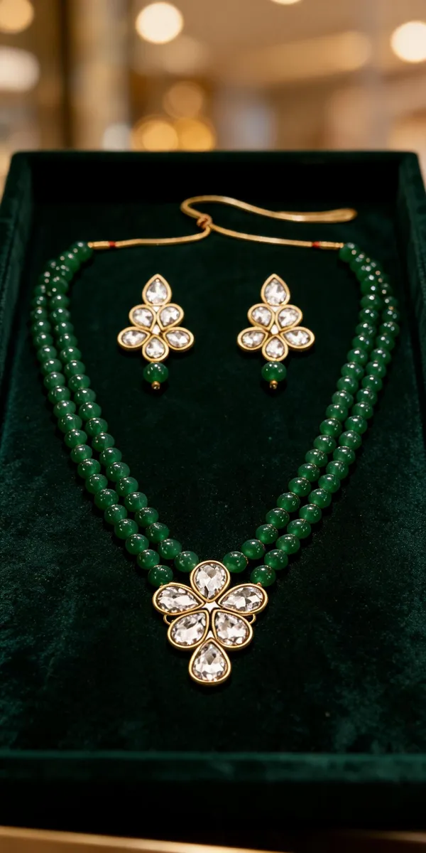 Green_Jewellery_Set_Alloy_For_Women_Pack_Of_1