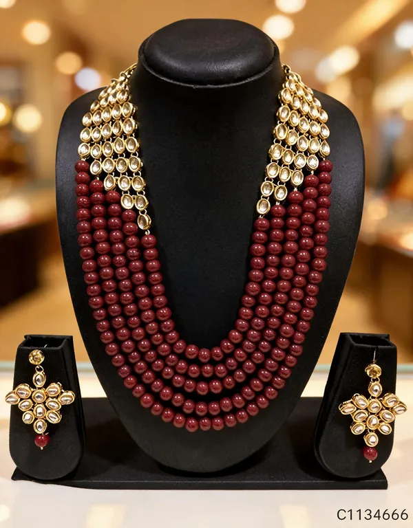 Maroon_Jewellery_Set_Alloy_For_Women_Pack_Of_1