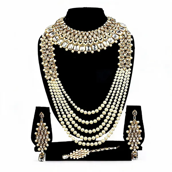 White_Jewellery_Set_Alloy_For_Women_Pack_Of_1