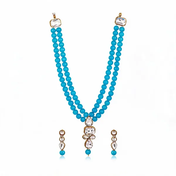 Blue_And_White_Jewellery_Set_Alloy_For_Women_Pack_Of_1