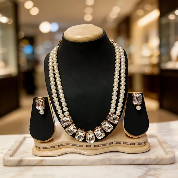 White_Jewellery_Set_Alloy_For_Women_Pack_Of_1