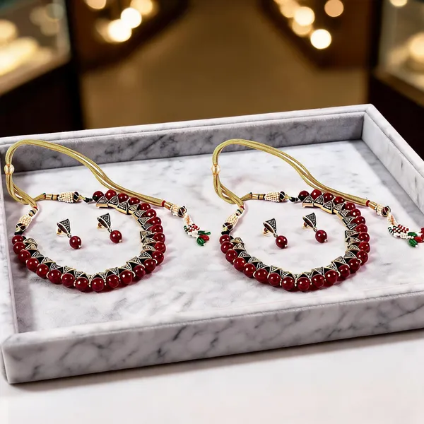 Maroon_Jewellery_Set_Alloy_For_Women_Pack_Of_2