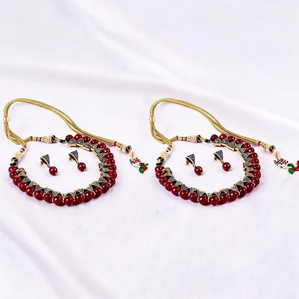 Maroon_Jewellery_Set_Alloy_For_Women_Pack_Of_2