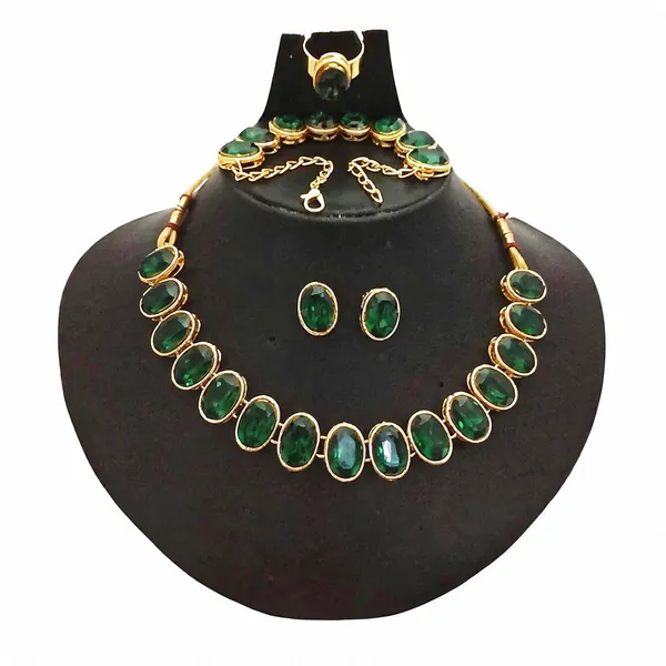 Green_Jewellery_Set_Alloy_For_Women_Pack_Of_1
