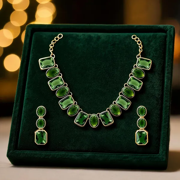 Green_And_Gold_Jewellery_Set_Alloy_For_Women_Pack_Of_2