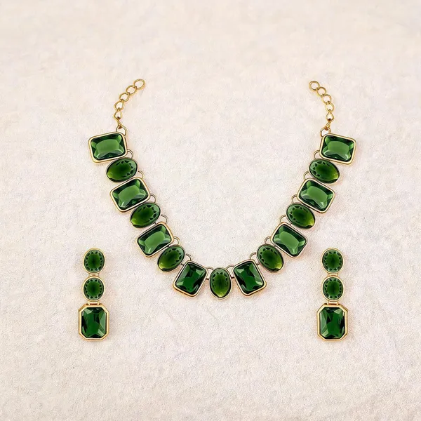 Green_And_Gold_Jewellery_Set_Alloy_For_Women_Pack_Of_2
