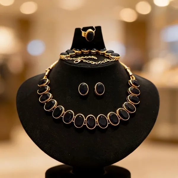 Black_Jewellery_Set_Alloy_For_Women_Pack_Of_1