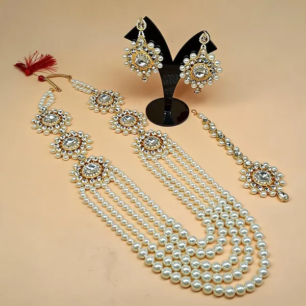 White_Jewellery_Set_Alloy_For_Women_Pack_Of_1
