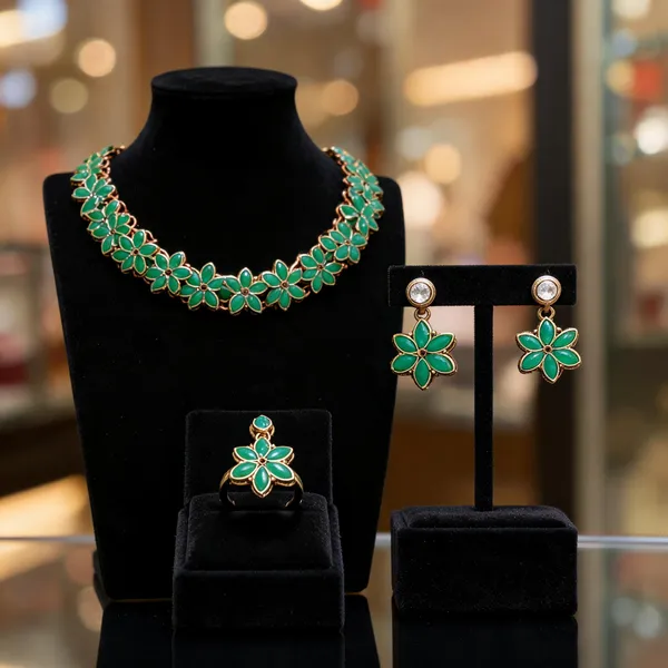 Green_Jewellery_Set_Alloy_For_Women_Pack_Of_1