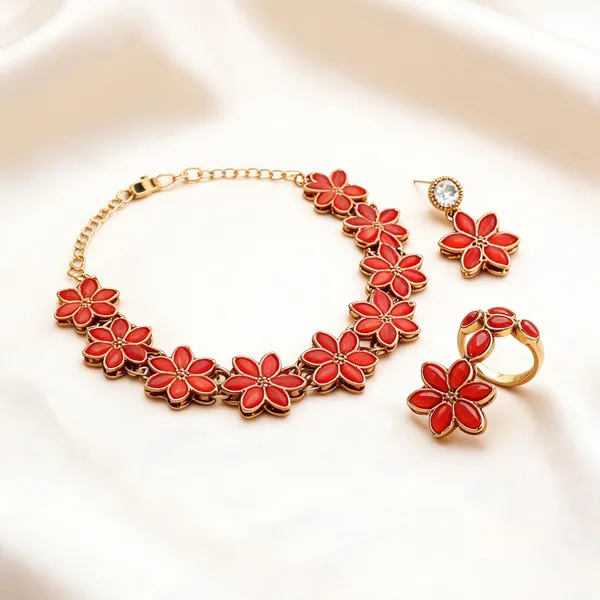 Red_Jewellery_Set_Alloy_For_Women_Pack_Of_1