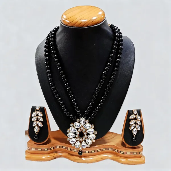 Black_And_Silver_Jewellery_Set_Alloy_For_Women_Pack_Of_1