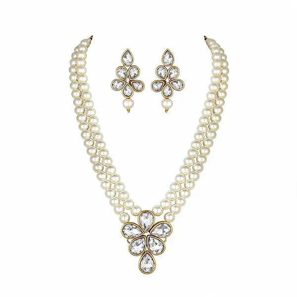 White_Jewellery_Set_Alloy_For_Women_Pack_Of_1