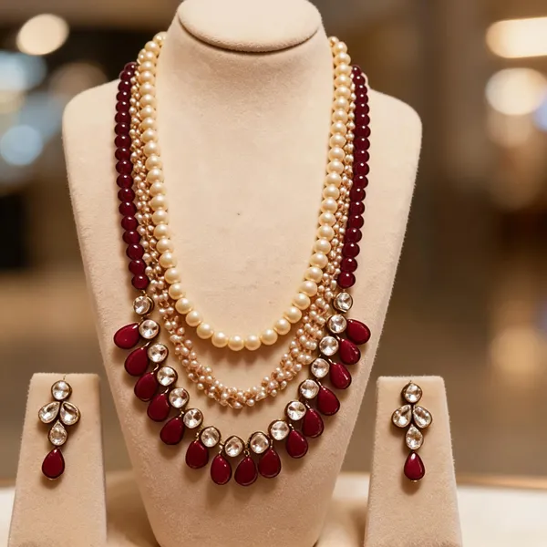 Maroon_And_Copper_Jewellery_Set_Alloy_For_Women_Pack_Of_1