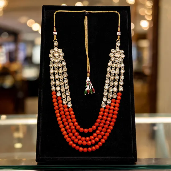 Red_Layered_Necklace_Alloy_For_Unisex_Pack_Of_1