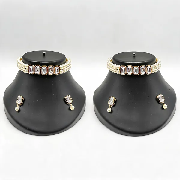White_Jewellery_Set_Alloy_For_Women_Pack_Of_2