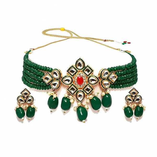 Green_Jewellery_Set_Alloy_For_Women_Pack_Of_1