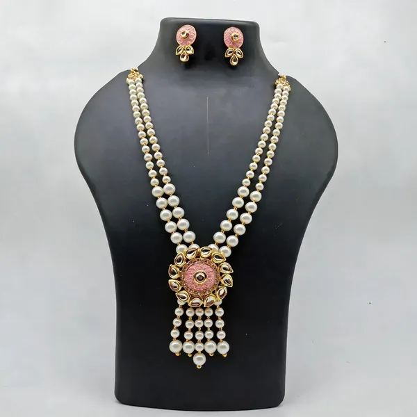 Pink_And_White_Jewellery_Set_Alloy_For_Women_Pack_Of_1