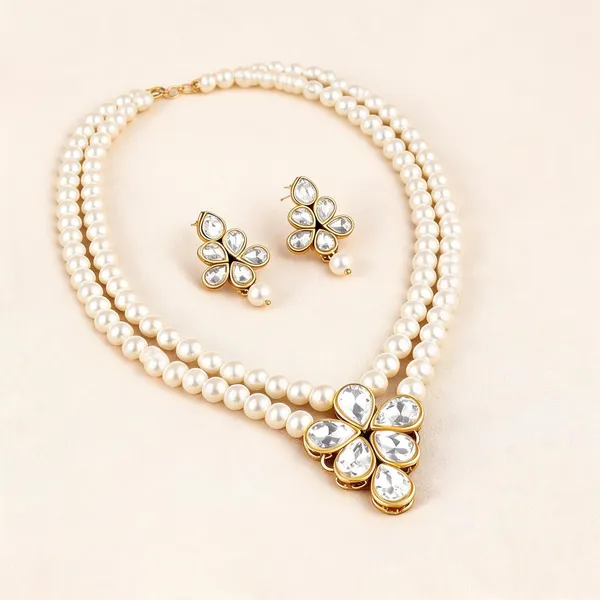White_Jewellery_Set_Alloy_For_Women_Pack_Of_1