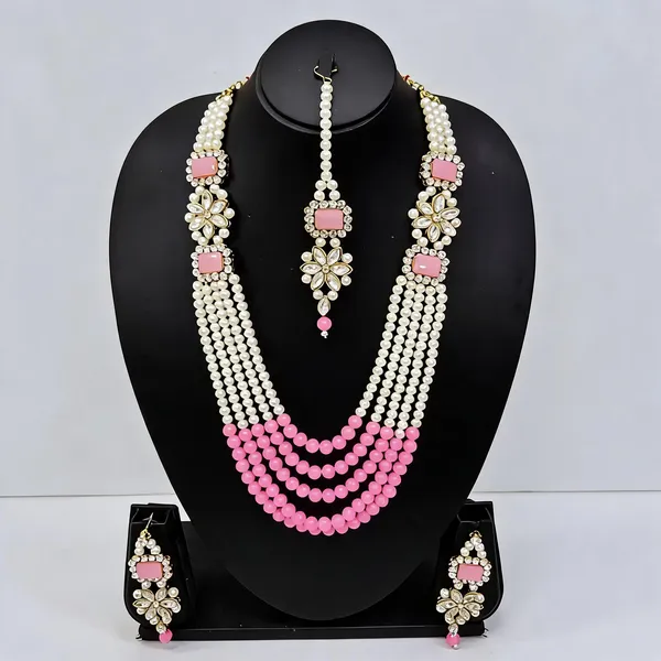 Pink_And_White_Jewellery_Set_Alloy_For_Women_Pack_Of_1