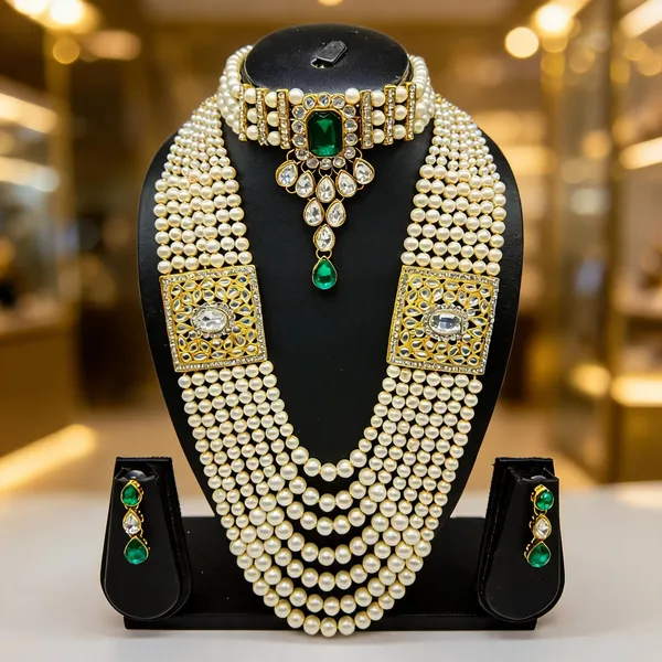 Green_Jewellery_Set_Alloy_For_Women_Pack_Of_1
