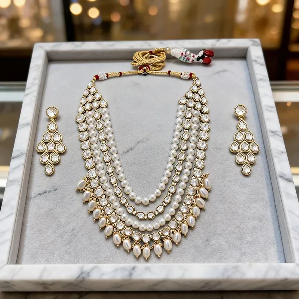 White_Jewellery_Set_Alloy_For_Women_Pack_Of_1