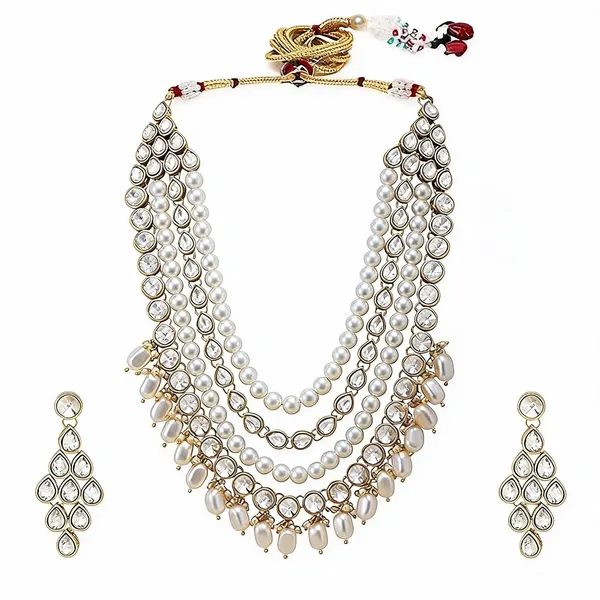 White_Jewellery_Set_Alloy_For_Women_Pack_Of_1