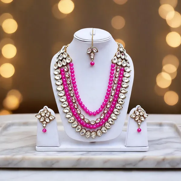 Pink_Jewellery_Set_Alloy_For_Women_Pack_Of_1