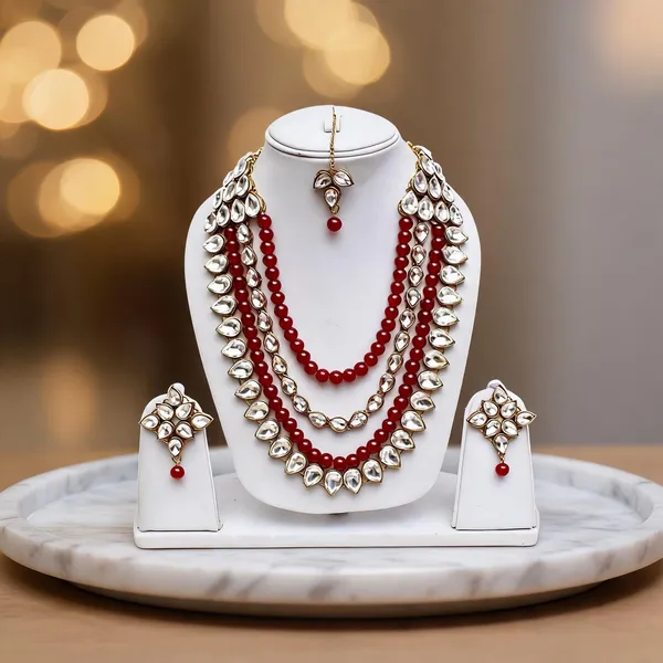 Maroon_Jewellery_Set_Alloy_For_Women_Pack_Of_1