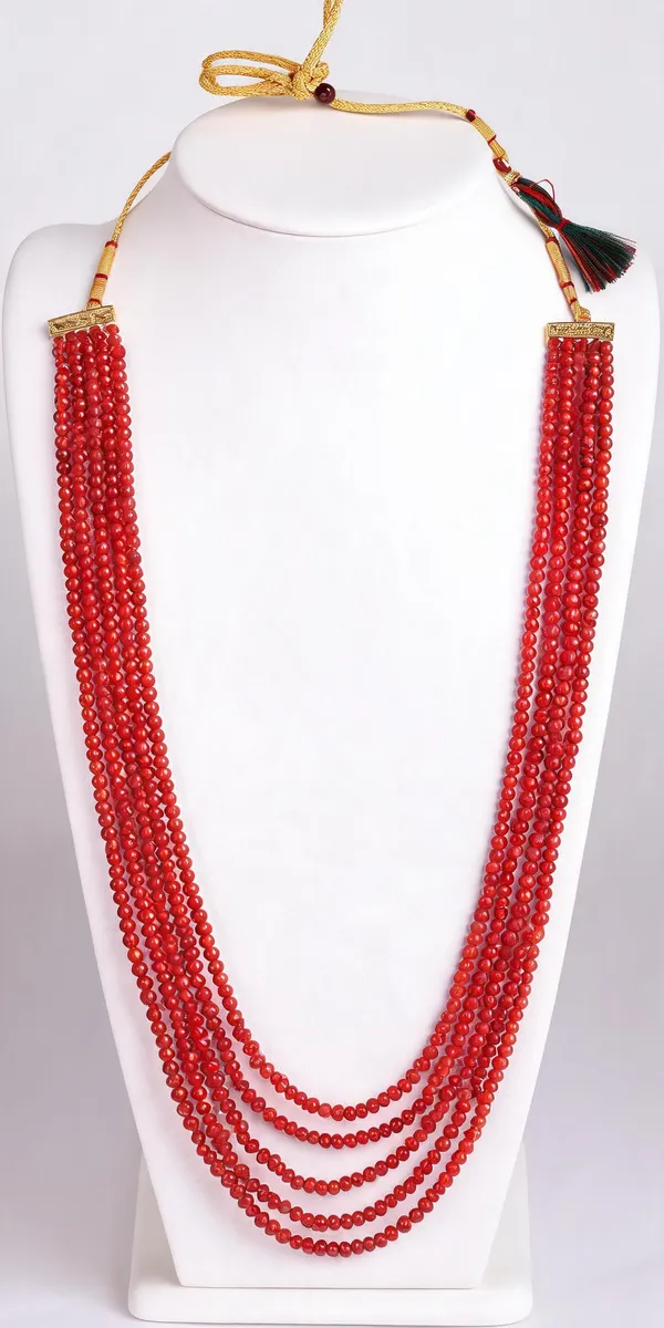 Red_Layered_Necklace_Alloy_For_Unisex_Pack_Of_1