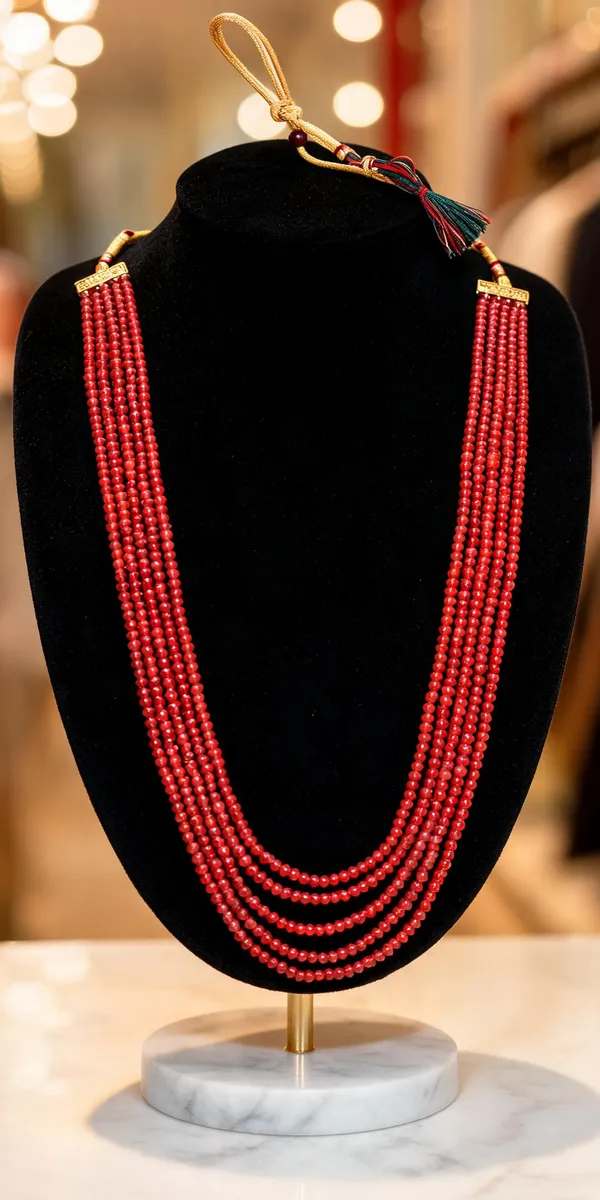 Red_Layered_Necklace_Alloy_For_Unisex_Pack_Of_1