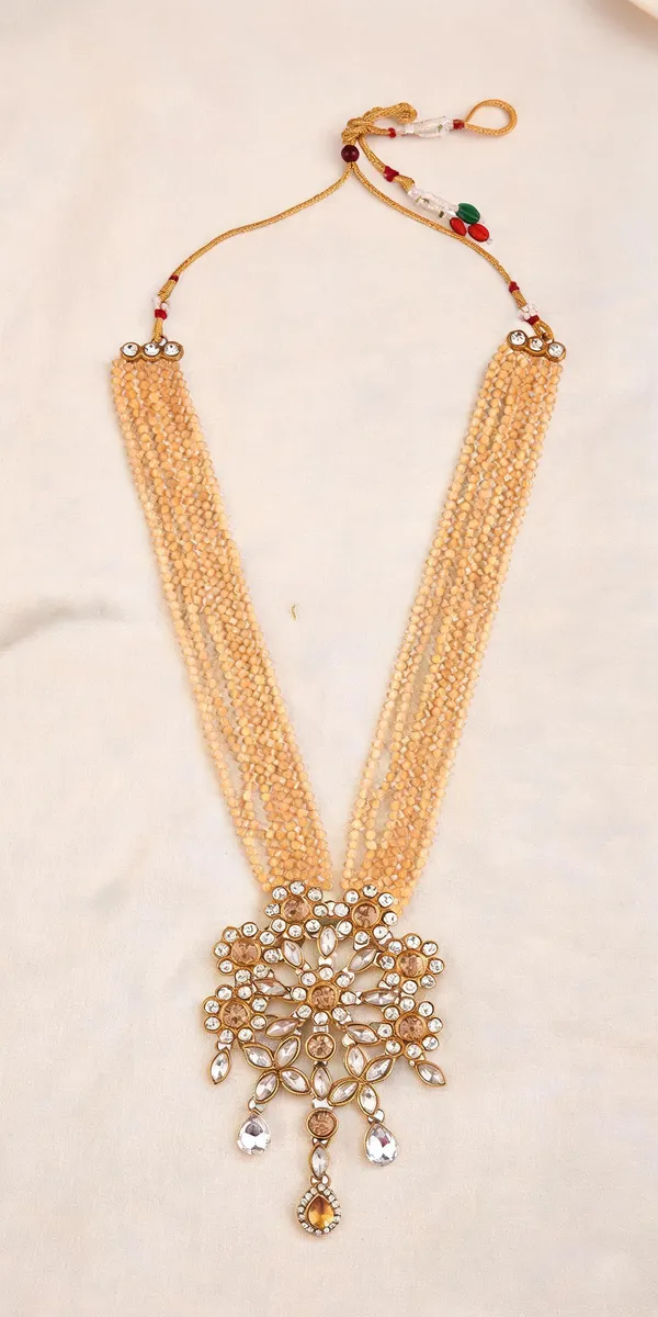 Brown_Layered_Necklace_Alloy_For_Unisex_Pack_Of_1