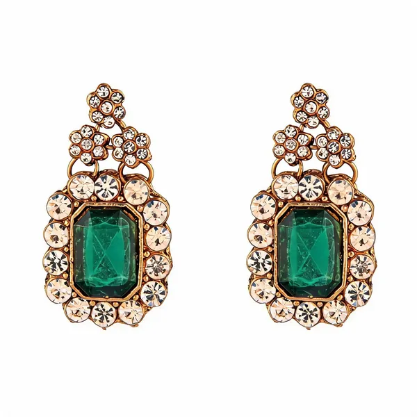 Green_Earrings_Alloy_For_Unisex_Pack_Of_2