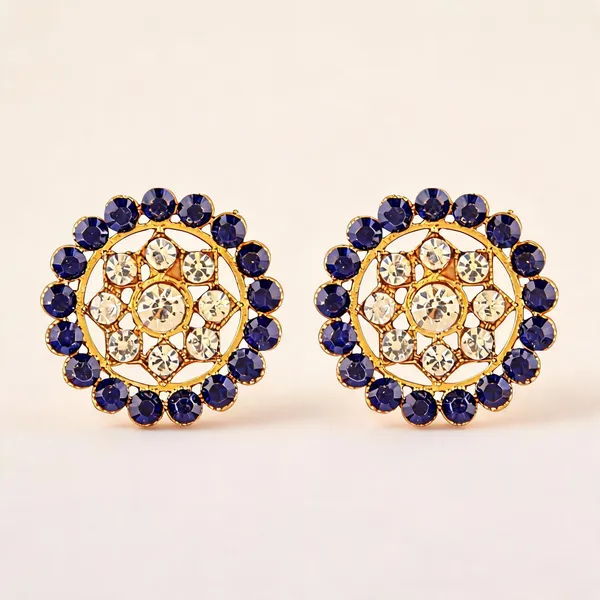 Blue_Earrings_Alloy_For_Unisex_Pack_Of_2