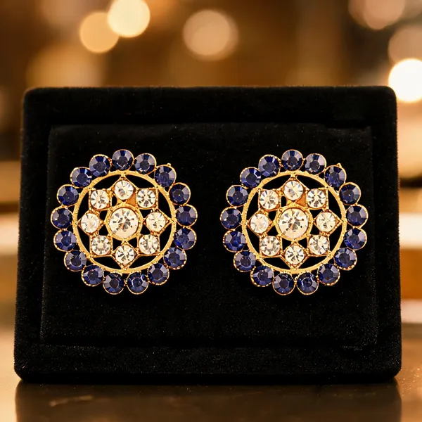 Blue_Earrings_Alloy_For_Unisex_Pack_Of_2