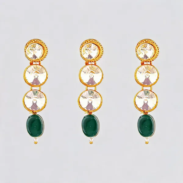 Green_Earrings_Alloy_For_Unisex_Pack_Of_1