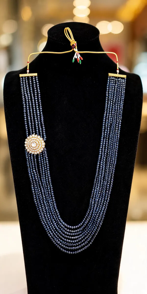 Blue_Layered_Necklace_Alloy_For_Unisex_Pack_Of_1