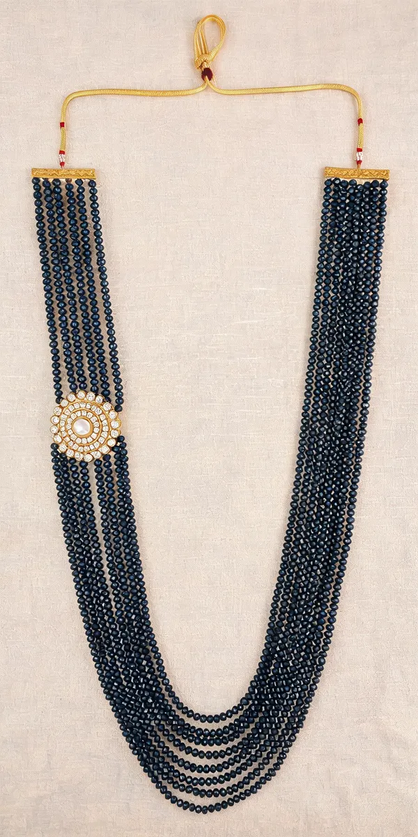 Blue_Layered_Necklace_Alloy_For_Unisex_Pack_Of_1