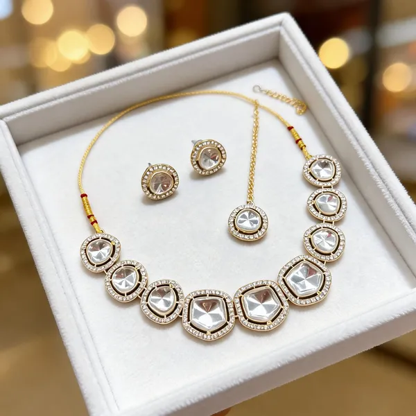 White_Jewellery_Set_Alloy_For_Women_Pack_Of_1
