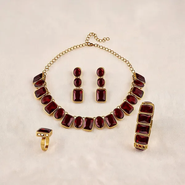 Maroon_Jewellery_Set_Alloy_For_Women_Pack_Of_1