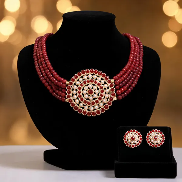 Maroon_Jewellery_Set_Alloy_For_Women_Pack_Of_1