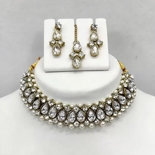 White_Jewellery_Set_Alloy_For_Women_Pack_Of_1