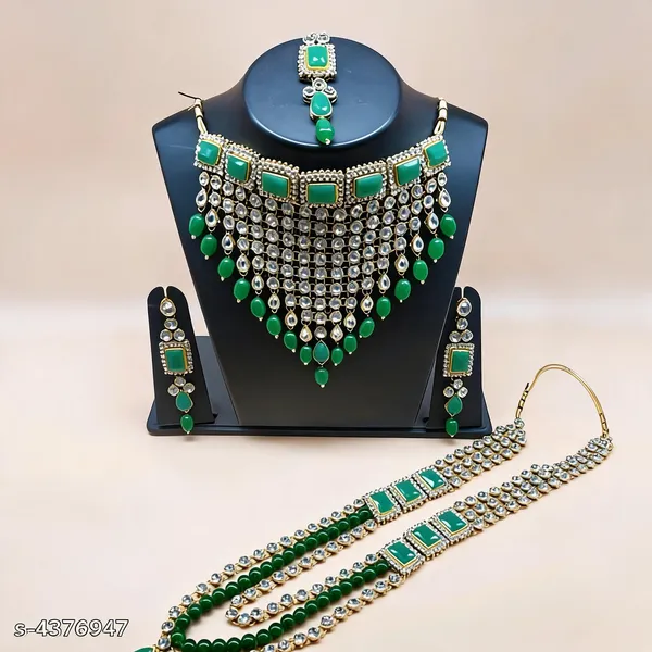 Green_Jewellery_Set_Alloy_For_Women_Pack_Of_1